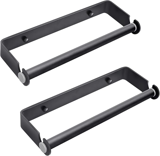 Under Cabinet Paper Towel Holder, Adhesive or Drill Mount Paper Towel Holder by PEDORUBY