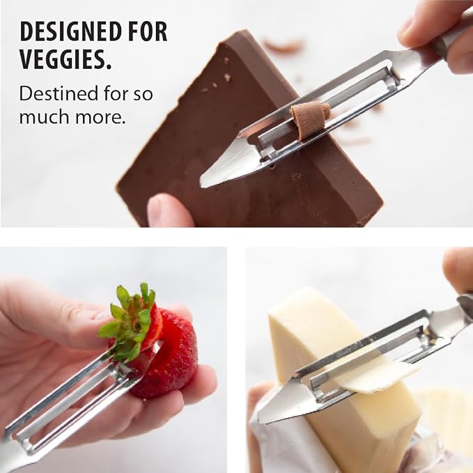 Rada Cutlery Vegetable Peeler, 1.75" Stainless Steel Swiveling Blade - Image 4