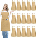 15 Pcs Adult Aprons Bulk with Pockets Adjustable Bib Chef Apron by IMERAGO