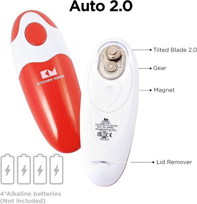 Kitchen Mama Auto 2.0 Electric Can Opener: Blade Opens Almost Any Can Pop or - Image 2