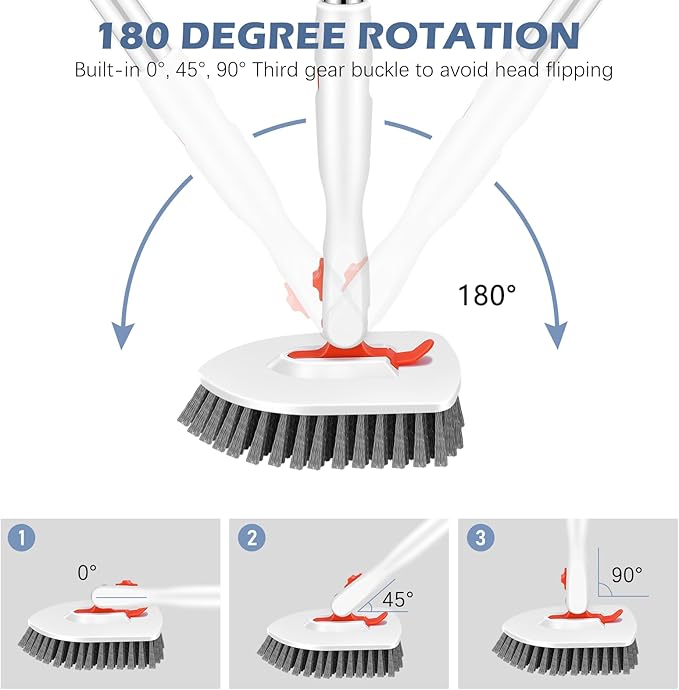SetSail Tile Tub Scrubber Brush 3-in-1 Shower Scrubber - Image 3