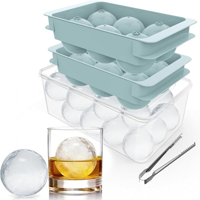 Large Ice Ball Maker Mold, 1.9" Round Ice Cube Mold by Unigul
