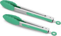 2 Pack Silicone Kitchen Tongs – 9" & 12" Set, Heat Resistant up to 500°F by ALLWIN-HOUSEWARE