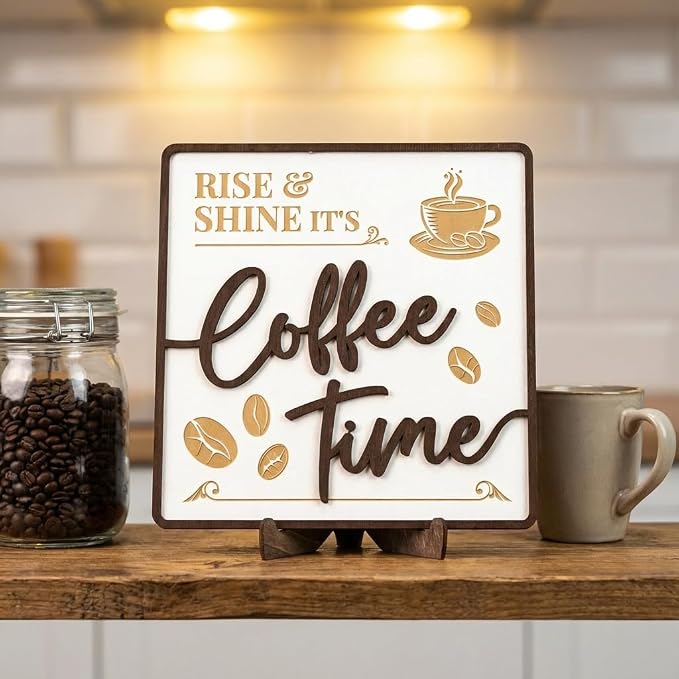 Woodamore Vintage Coffee Sign Decor by Woodamore