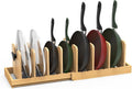 Bamboo Pot Lid Organizer, Pots and Pans Organizer Inside Cabinet, Pot Lids by BAMBITION