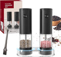 Electric Salt and Pepper Grinder Set, Automatic Salt Pepper Mill Grinder by KVKID
