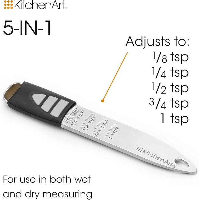 KitchenArt Pro Adjust-A-Teaspoon, Stainless Steel Measuring Spoon - Image 6