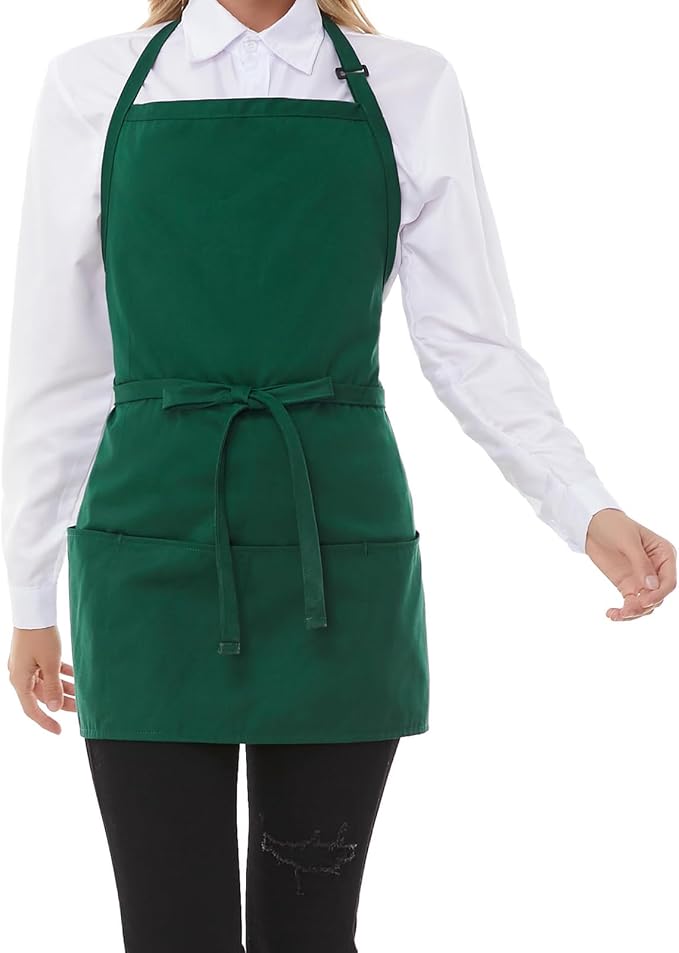 Aprons for Women with 3 Pockets, Server Apron, Aprons for Cooking, Chef Apron by Eksict