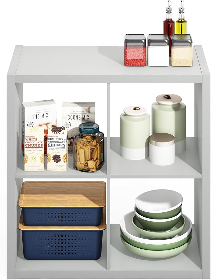 Furinno HERMITE Kitchen Island, 4-Cube Coffee Bar, Extra Thick Kitchen Storage - Image 5