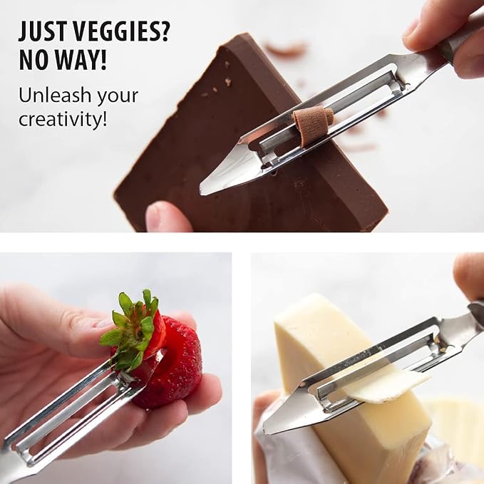 Rada Cutlery Vegetable Peeler, 1.75" Stainless Steel Swiveling Blade - Image 4