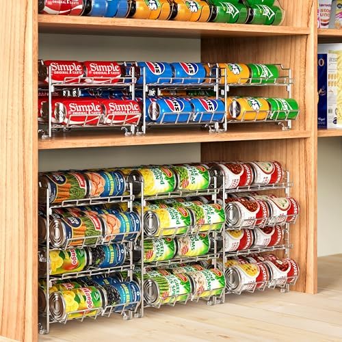 Simple Houseware Dual Row Can Dispenser, Chrome