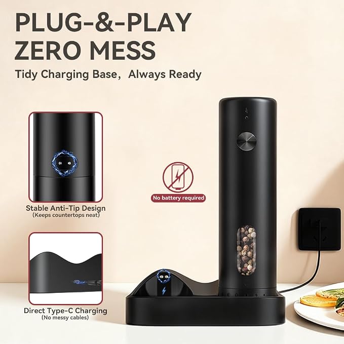 Electric Salt and Pepper Grinder Set - Image 6