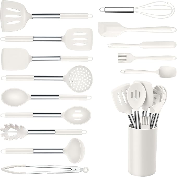 Onader Silicone Kitchen Utensils Set, Includes Heat Resistant Spatula Turner by Onader