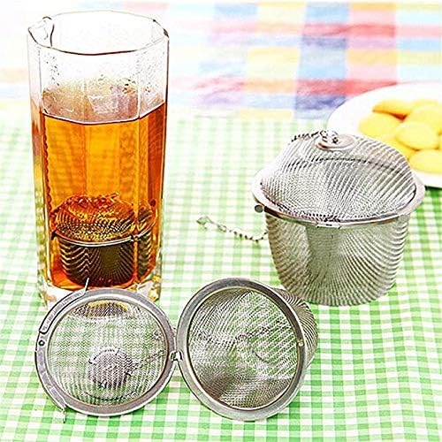 4 PCS Chained Lid Stainless Steel Tea Strainer Mesh Infuser Tea Ball