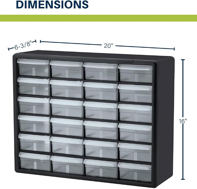 Akro-Mils 24-Drawer Plastic Drawer Storage Cabinet - Image 3