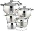 Daniks Modern 10-Piece Stainless Steel Cookware Set by Daniks