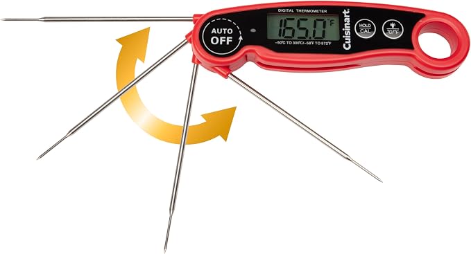 Cuisinart LCD Digital Instant Read Thermometer, Water Resistant Meat Thermometer - Image 6