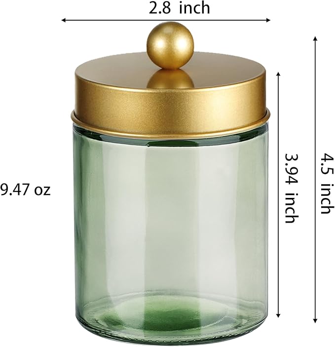 3 Pack Apothecary Jar Canisters Bathroom Vanity Organizer - Image 7