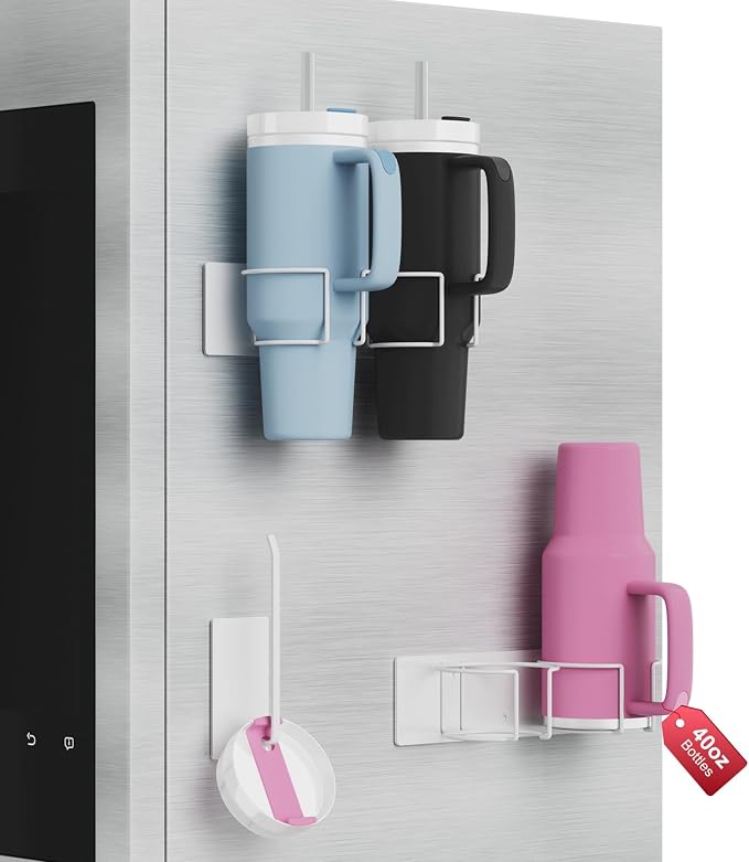 Magnetic Stanley Cup Holder for Refrigerator, Water Bottle Organizer for by Arctiiro