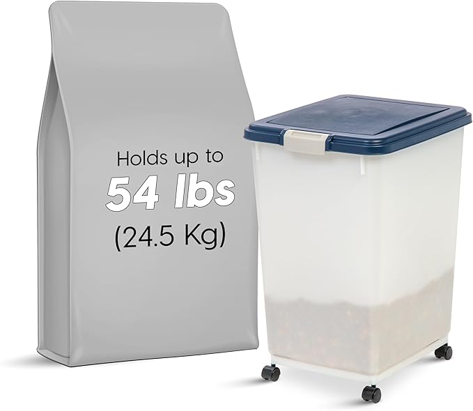 IRIS USA Dog Food Storage Container, Attachable Wheels, - Image 2