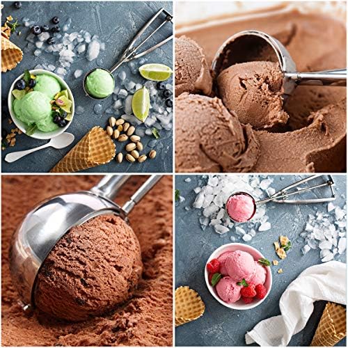 Cookie Scoop Set of 3 Ice Cream Scoop With Trigger 18/8 Stainless