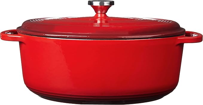 Lodge 7 Quart Enameled Cast Iron Oval Dutch Oven - Image 2