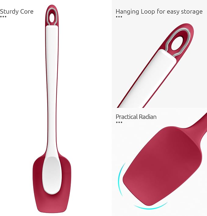 U-Taste Extra-Long 600ºF Heat Resistant Spatula Spoon: 14" Silicone Spoonula - Image 6
