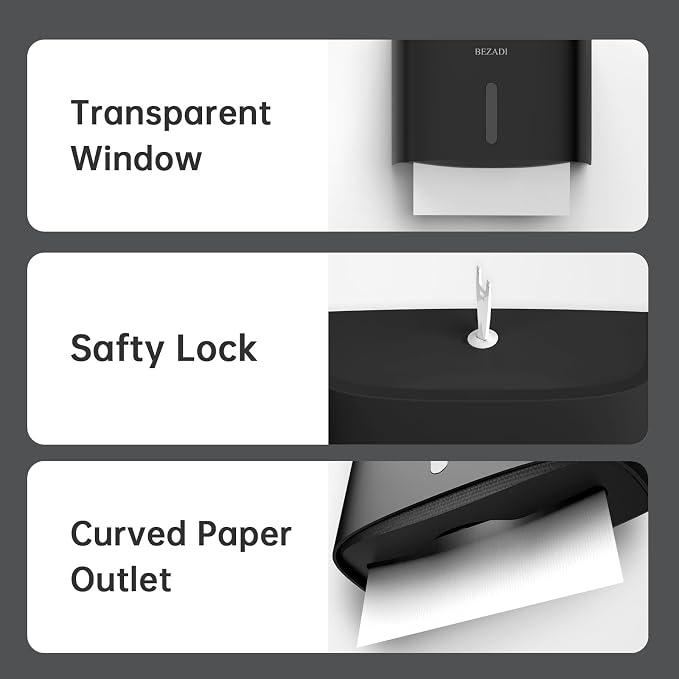 Paper Towel Dispenser, Large Capacity Wall Mount Tissue Dispensers - Image 2