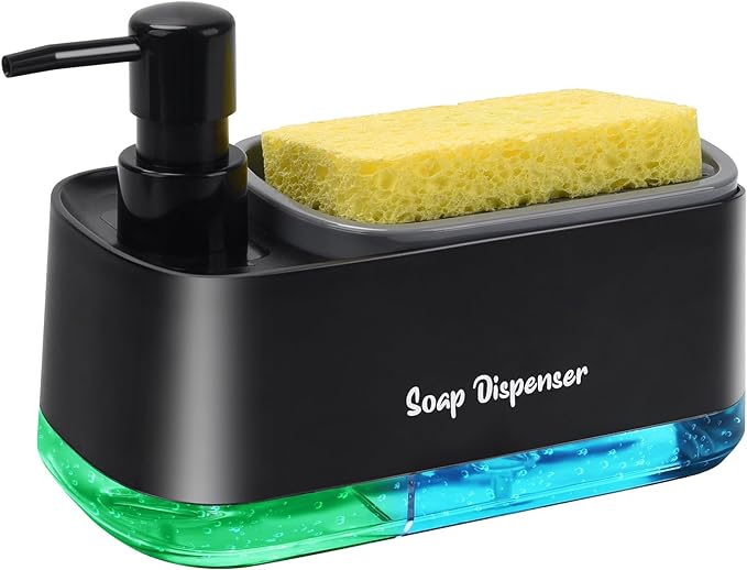 Kitchen Dish Soap Dispenser Set，Dish and Hand Soap Dispenser by Eavida