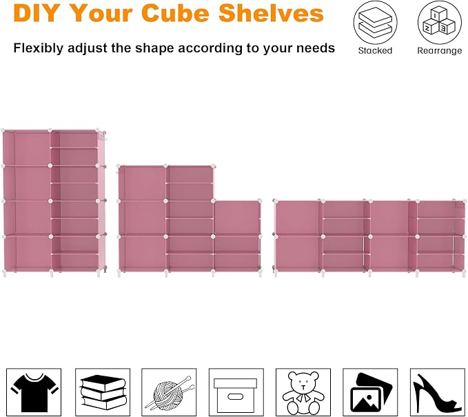 AWTATOS Closet Organizer 8 Cube Storage Shelves Clothes Organizers Closet - Image 5
