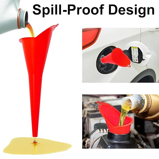 3-Pack Long-Neck Oil Funnels, Gas & Transmission Fluid - Image 4