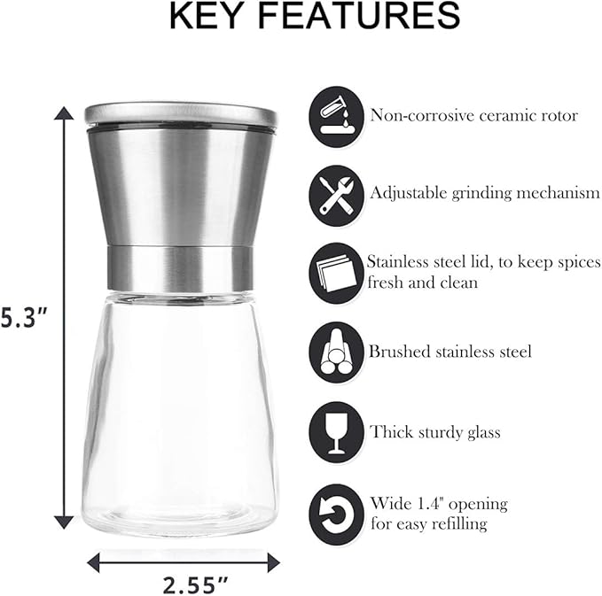 Mincham Manual Salt or Pepper Grinder - Image 2
