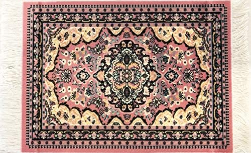 Set of 4 Carpet-Style Coasters – Turkish Rug Design Drink mats with