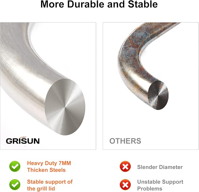 GRISUN Grill Lid Holder for Weber Charcoal Kettle Grill 22.5 Inch, 18.5 Inch - Image 5