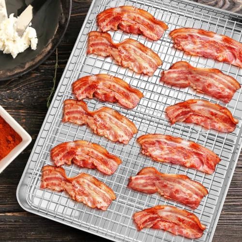 Cooling Rack Set of 2, E-far 181⁄2x121⁄2 Wire Racks for Baking Cooking