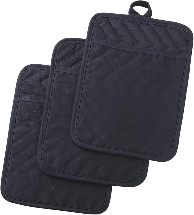 Anyi Pot Holders and Oven Mitts 7" X 9" Heat Resistant Cotton Pocket Pot Holder by Unknown
