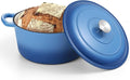 TeamFar 5Qt Dutch Oven, Enameled Cast Iron Dutch Oven by TeamFar