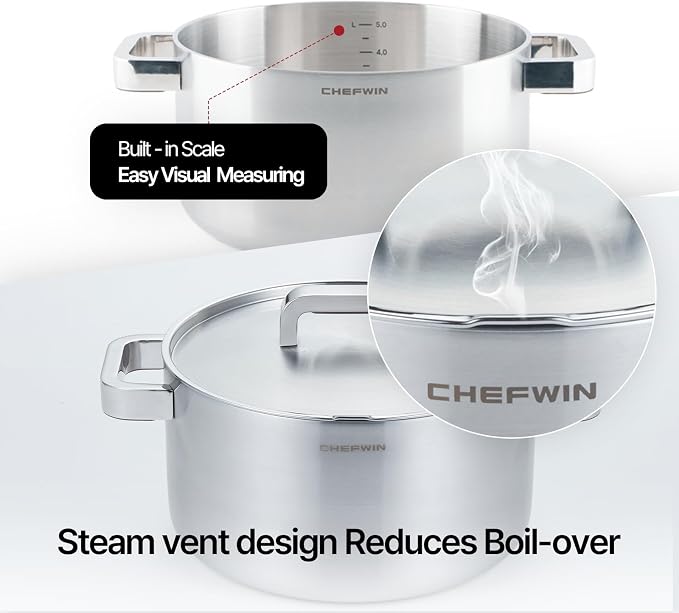 316 Stainless Steel 6 Quart Soup Pot - Image 7