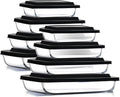 EATEX 16-Piece Deep Glass Casserole Dishes by Eatex