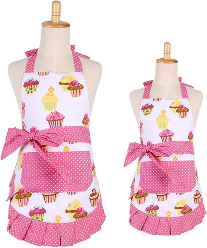 G2PLUS Apron for Women with Pockets, Extra Long Ties Cotton Apron Perfect for by G2PLUS