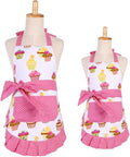 G2PLUS Apron for Women with Pockets, Extra Long Ties Cotton Apron Perfect for by G2PLUS