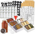 Talented Kitchen Spice Drawer Organizer with Jars and Labels with 18