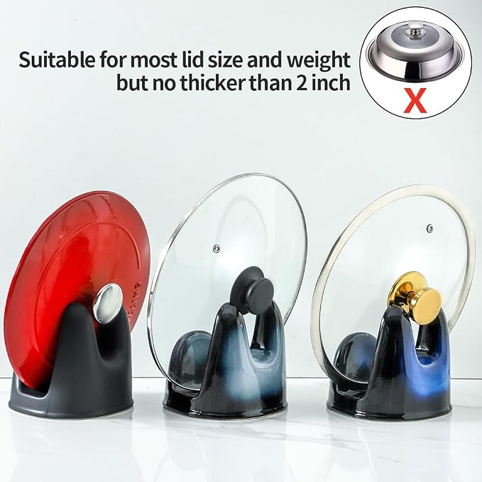 Nihow Pot Lid Holder: Stable Ceramic Pan Lid Holder - Image 4