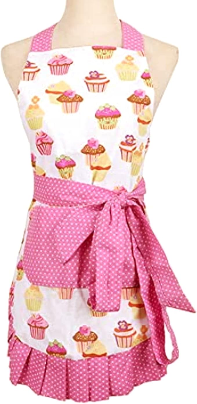 G2PLUS Aprons for Women with Pockets, 29 x 21 Inch Extra Long Ties Cupcake Apron - Image 8