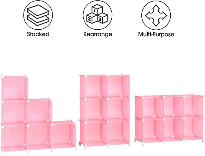 HOMIDEC 6-Cube Storage Shelf, Storage Bookcase Bookshelf - Image 6