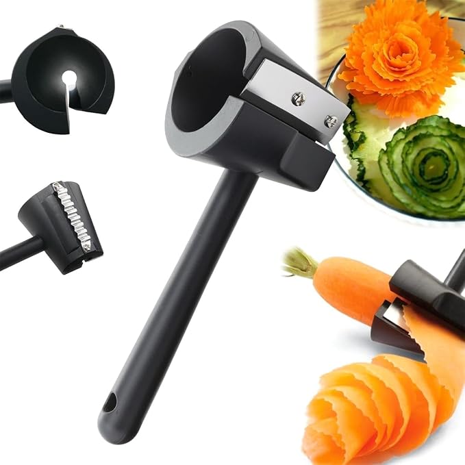 Vegetable Curler, Carrot Curler and Peeler, Spiral Shred Carving Slicer - Image 4