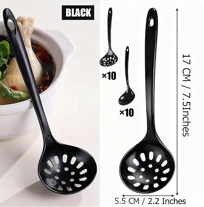 Large Plastic Serving Spoons, Disposable Heavy Duty Serving Spoons, Long Handle - Image 2