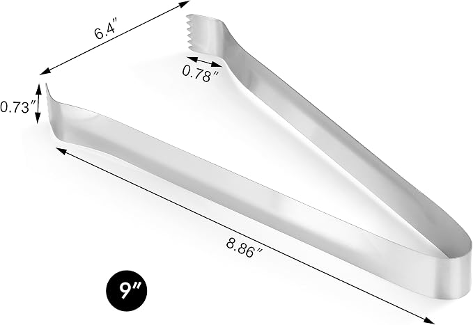 New Star Foodservice 42276 Restaurant-Grade Pom Tong, Stainless Steel, 9 inch - Image 3