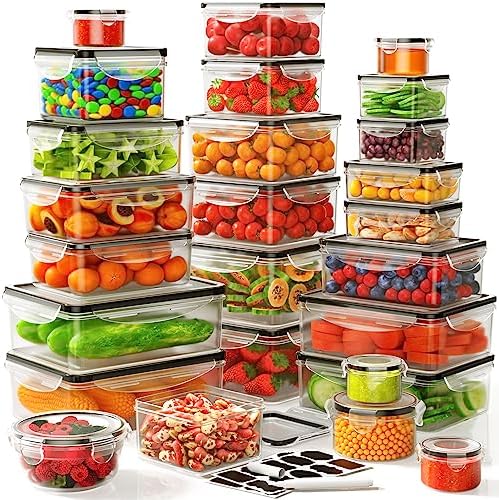 52 PCS Food Storage Containers Set with Airtight Lids