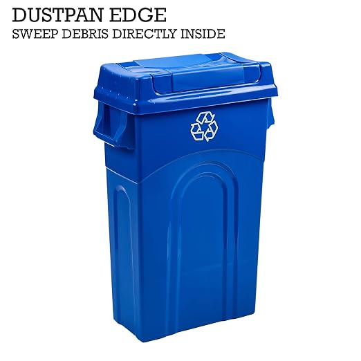United Solutions 23 Gallon Highboy Plastic Recycling Bin Kitchen Trash Can - Image 7